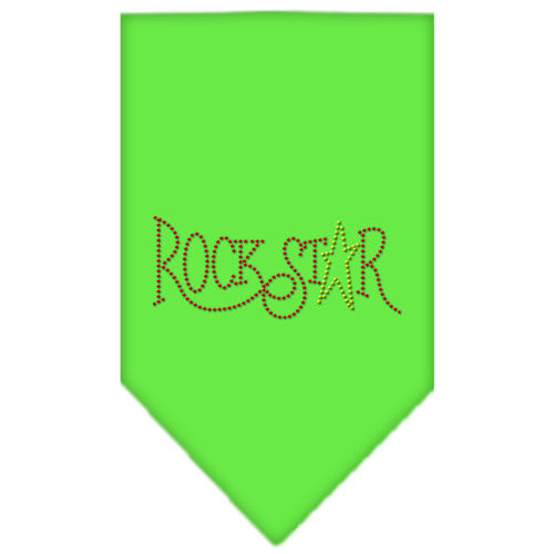 Rock Star Rhinestone Bandana Lime Green Large Default Title