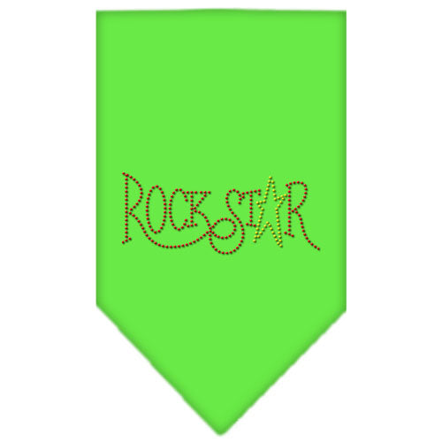 Rock Star Rhinestone Bandana Lime Green Large GreatEagleInc