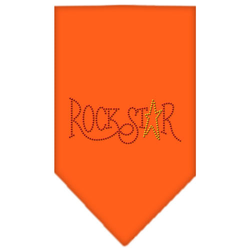 Rock Star Rhinestone Bandana Orange Large GreatEagleInc