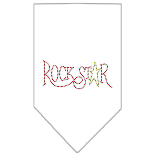 Rock Star Rhinestone Bandana White Large GreatEagleInc