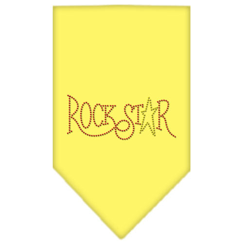 Rock Star Rhinestone Bandana Yellow Large GreatEagleInc