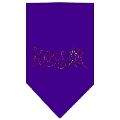 Rock Star Rhinestone Bandana Purple Small GreatEagleInc