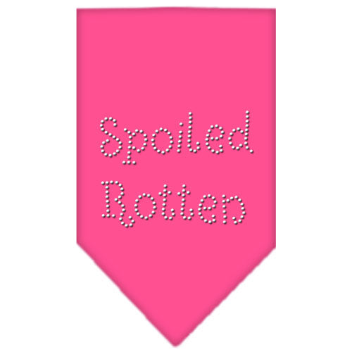 Spoiled Rotten Rhinestone Bandana Bright Pink Large GreatEagleInc