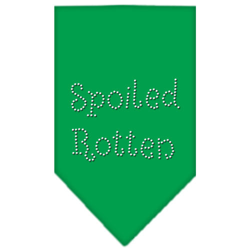 Spoiled Rotten Rhinestone Bandana Emerald Green Large GreatEagleInc