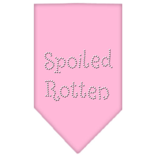 Spoiled Rotten Rhinestone Bandana Light Pink Large GreatEagleInc