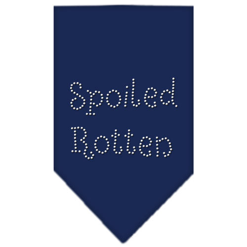 Spoiled Rotten Rhinestone Bandana Navy Blue Large Default Title