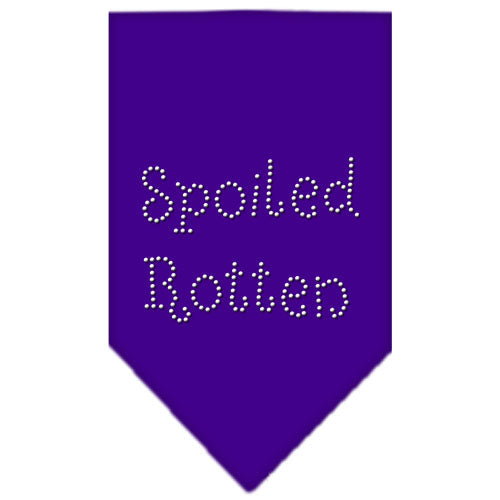 Spoiled Rotten Rhinestone Bandana Purple Large GreatEagleInc