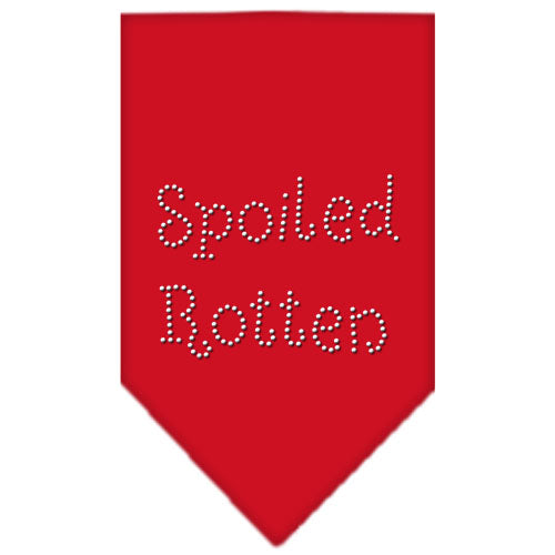 Spoiled Rotten Rhinestone Bandana Red Large GreatEagleInc
