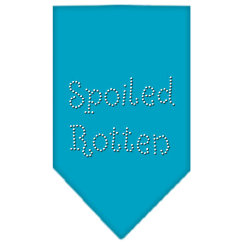 Spoiled Rotten Rhinestone Bandana Turquoise Large Default Title