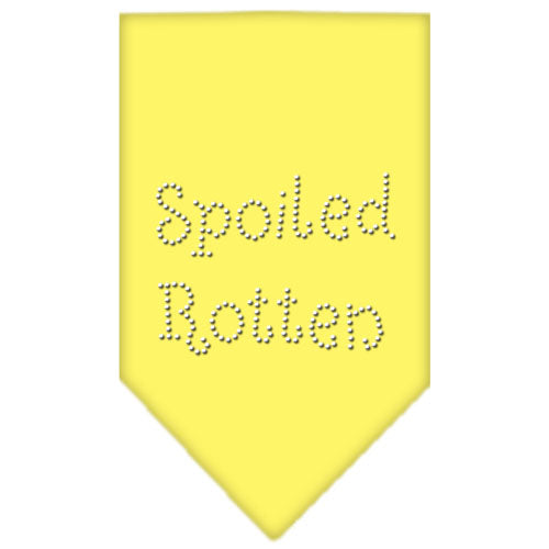 Spoiled Rotten Rhinestone Bandana Yellow Large GreatEagleInc