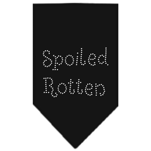 Spoiled Rotten Rhinestone Bandana Black Small GreatEagleInc