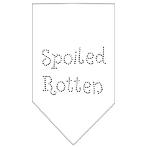 Spoiled Rotten Rhinestone Bandana White Small Default Title