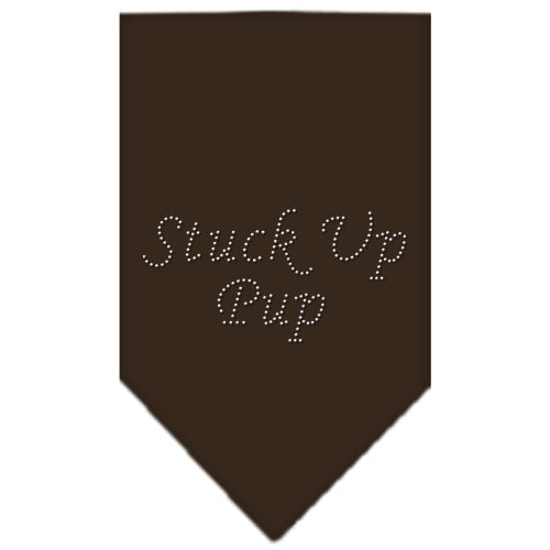 Stuck Up Pup Rhinestone Bandana Cocoa Large GreatEagleInc