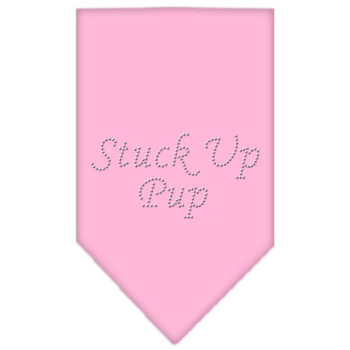 Stuck Up Pup Rhinestone Bandana Light Pink Large GreatEagleInc