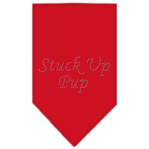 Stuck Up Pup Rhinestone Bandana Red Large GreatEagleInc