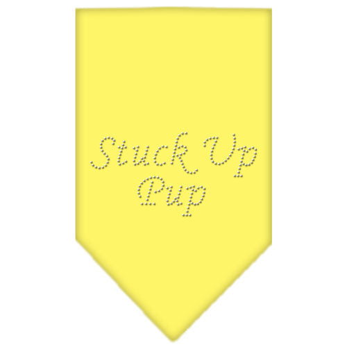 Stuck Up Pup Rhinestone Bandana Yellow Large GreatEagleInc