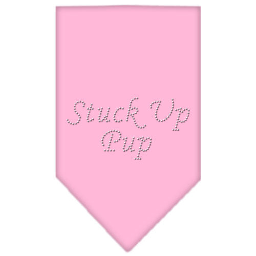 Stuck Up Pup Rhinestone Bandana Light Pink Small GreatEagleInc