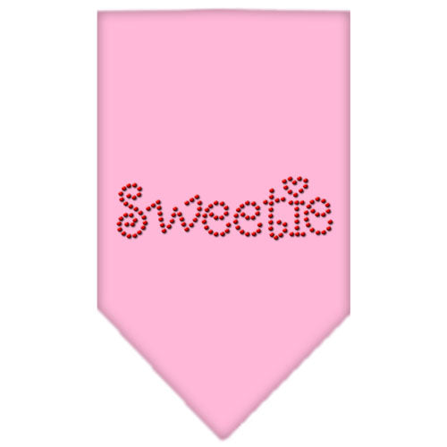 Sweetie Rhinestone Bandana Light Pink Large Default Title