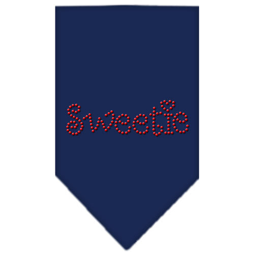 Sweetie Rhinestone Bandana Navy Blue Small Default Title
