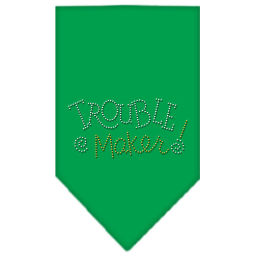 Trouble Maker Rhinestone Bandana Emerald Green Large GreatEagleInc
