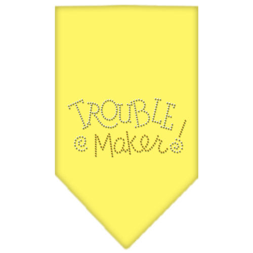 Trouble Maker Rhinestone Bandana Yellow Large GreatEagleInc
