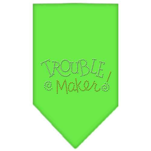 Trouble Maker Rhinestone Bandana Lime Green Small Default Title