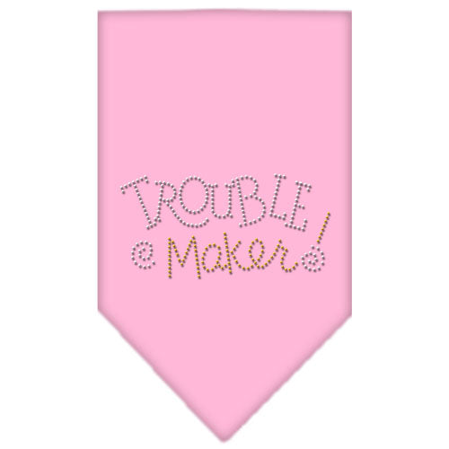 Trouble Maker Rhinestone Bandana Light Pink Small GreatEagleInc