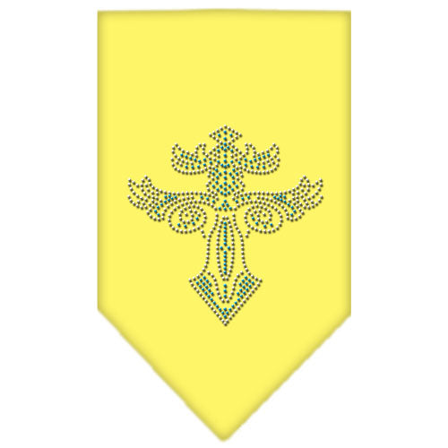Warriors Cross Rhinestone Bandana Yellow Small GreatEagleInc