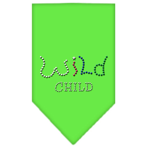 Wild Child Rhinestone Bandana Lime Green Large Default Title
