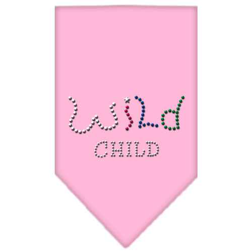 Wild Child Rhinestone Bandana Light Pink Large GreatEagleInc