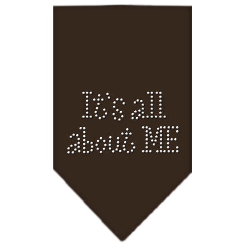 Its All About Me Rhinestone Bandana Cocoa Large GreatEagleInc