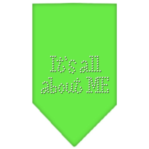 Its All About Me Rhinestone Bandana Lime Green Large Default Title