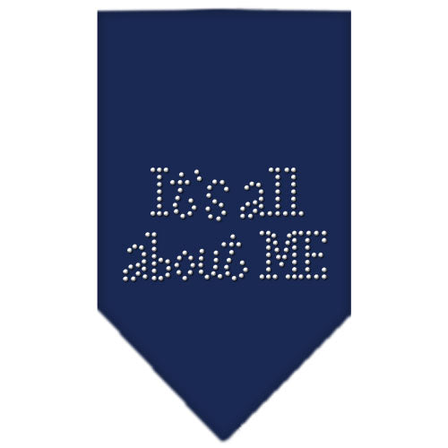 Its All About Me Rhinestone Bandana Navy Blue Large GreatEagleInc