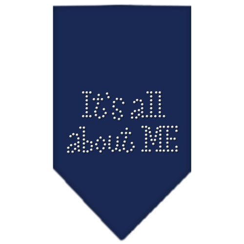 Its All About Me Rhinestone Bandana Navy Blue Large Default Title