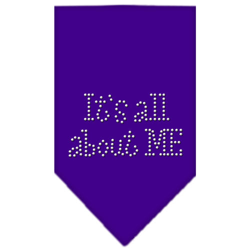 Its All About Me Rhinestone Bandana Purple Large GreatEagleInc