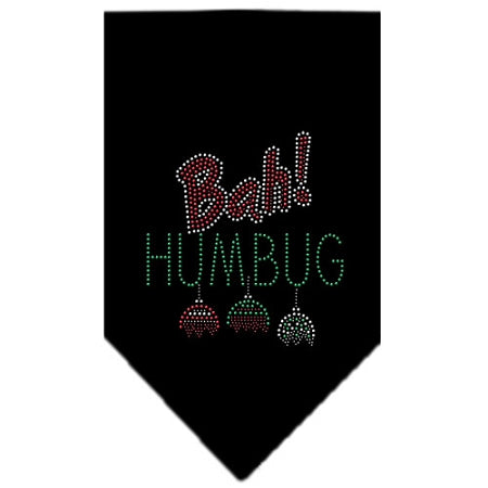 Bah Humbug Rhinestone Bandana Black Large GreatEagleInc