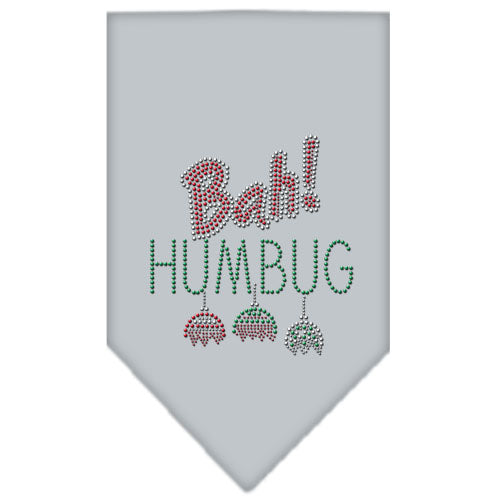 Bah Humbug Rhinestone Bandana Grey Large GreatEagleInc