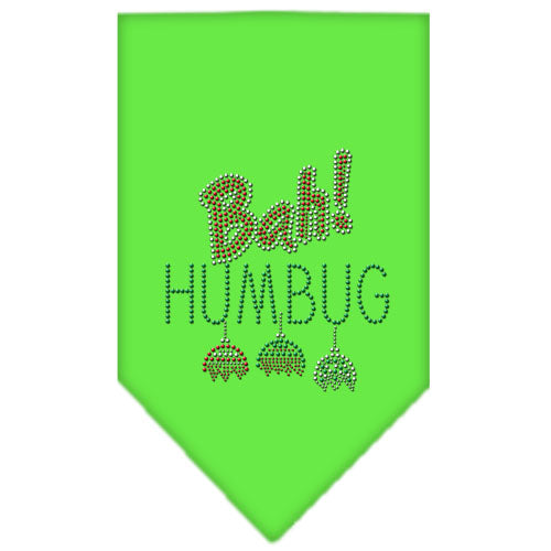Bah Humbug Rhinestone Bandana Lime Green Large Default Title