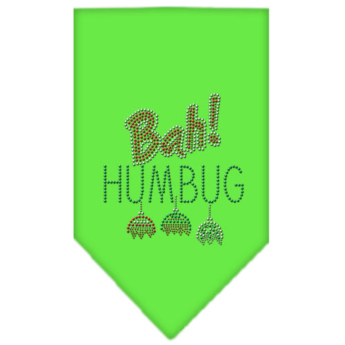 Bah Humbug Rhinestone Bandana Lime Green Large GreatEagleInc