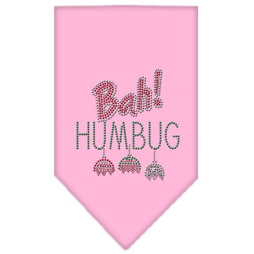 Bah Humbug Rhinestone Bandana Light Pink Large Default Title