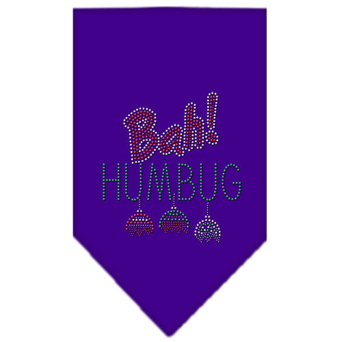 Bah Humbug Rhinestone Bandana Purple Large GreatEagleInc