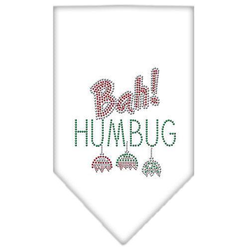 Bah Humbug Rhinestone Bandana White Large GreatEagleInc