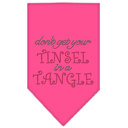 Tinsel In A Tangle Rhinestone Bandana Bright Pink Large GreatEagleInc