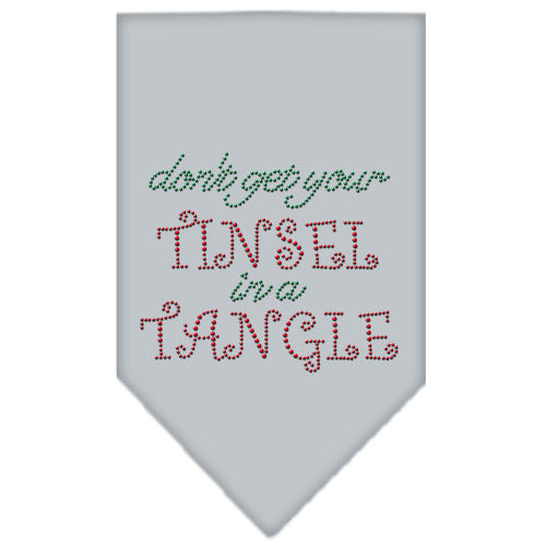 Tinsel In A Tangle Rhinestone Bandana Grey Large GreatEagleInc