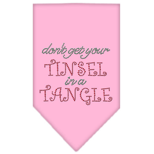 Tinsel In A Tangle Rhinestone Bandana Light Pink Large GreatEagleInc