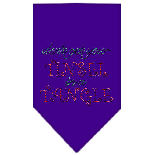 Tinsel In A Tangle Rhinestone Bandana Purple Large GreatEagleInc