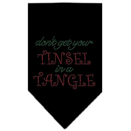 Tinsel In A Tangle Rhinestone Bandana Black Small Default Title