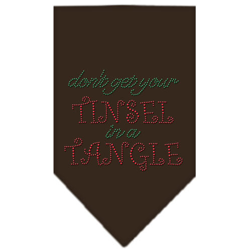 Tinsel In A Tangle Rhinestone Bandana Brown Small Default Title