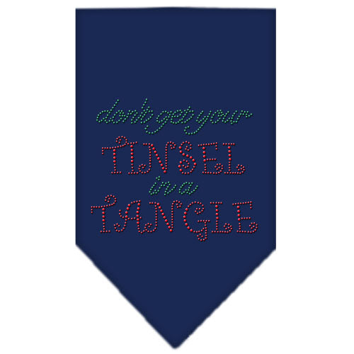 Tinsel In A Tangle Rhinestone Bandana Navy Blue Small Default Title