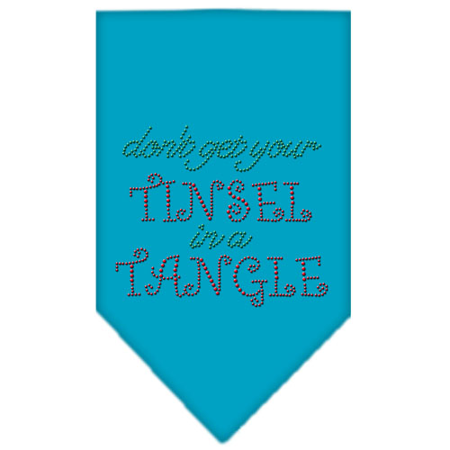 Tinsel In A Tangle Rhinestone Bandana Turquoise Small GreatEagleInc